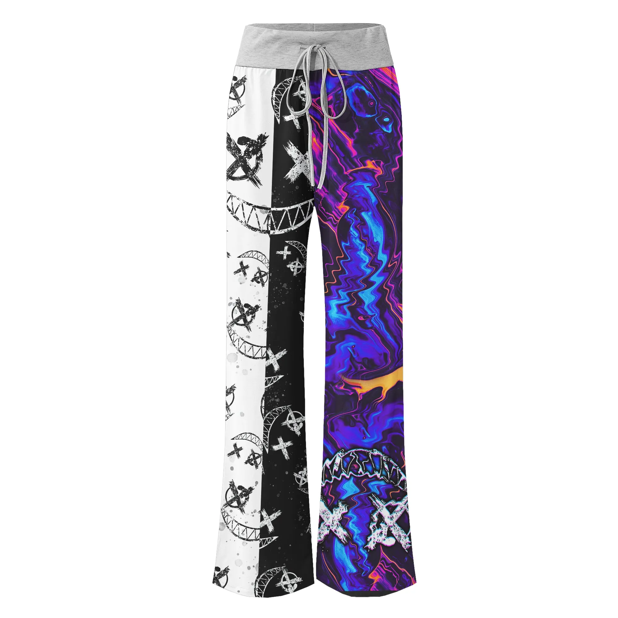 Psycho Art Abstract Women's High-waisted Wide Leg Pants