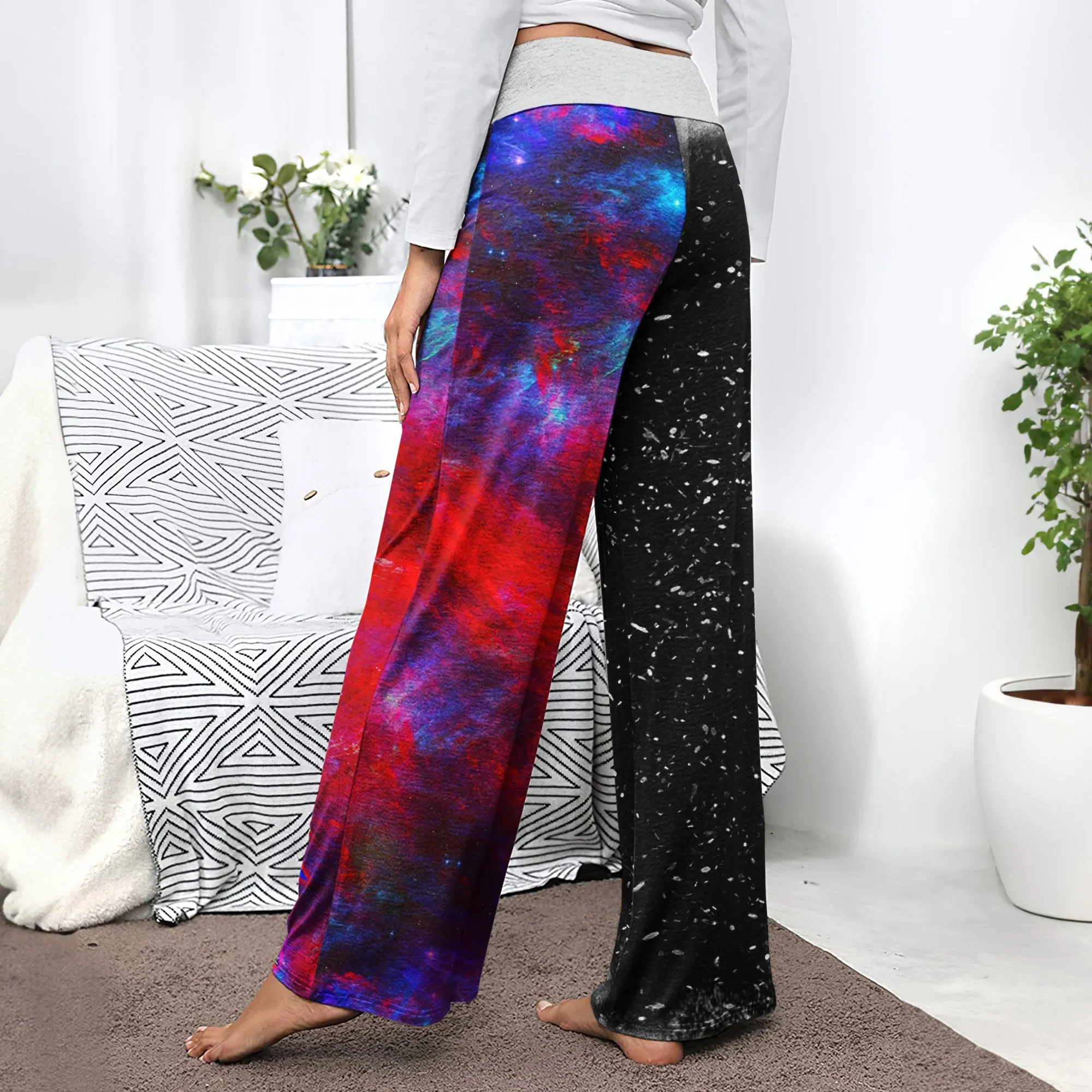 Psycho Scary Smoke Women's High-waisted Wide Leg Pants