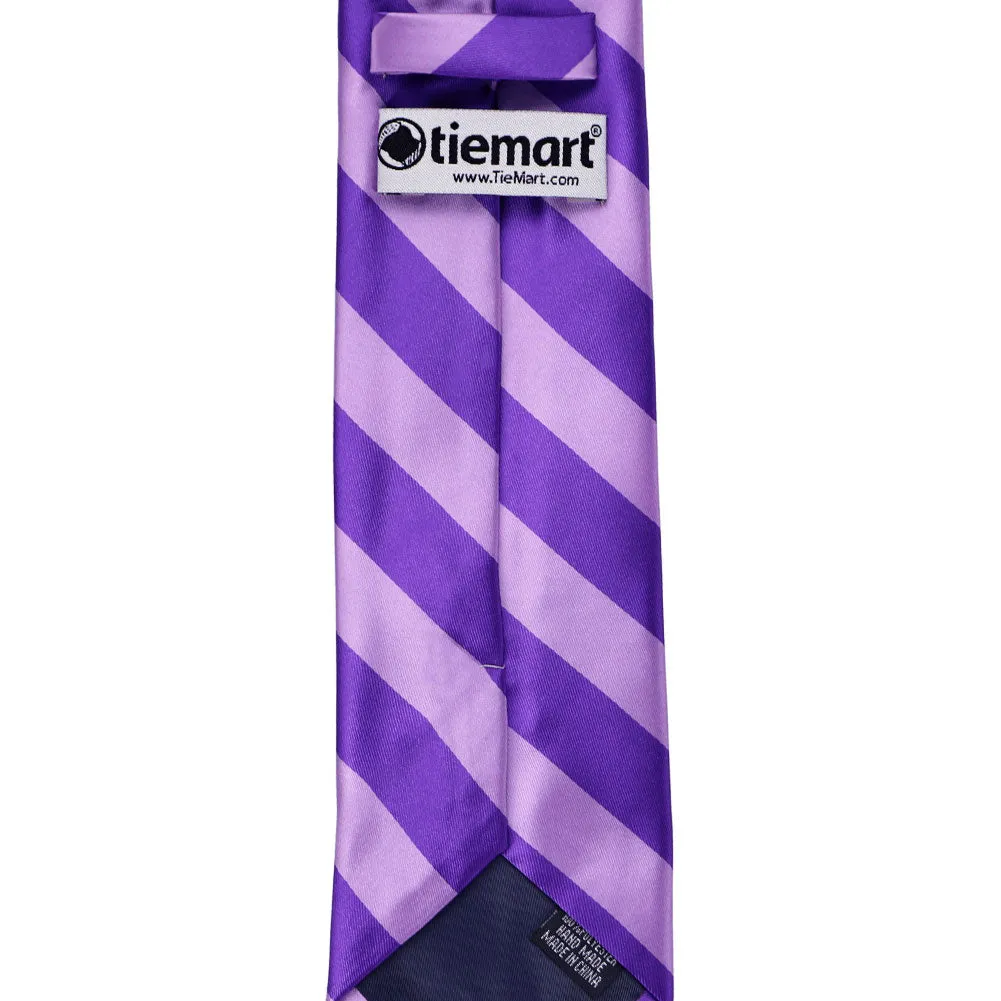 Purple and Lavender Striped Narrow Tie, 3" Width
