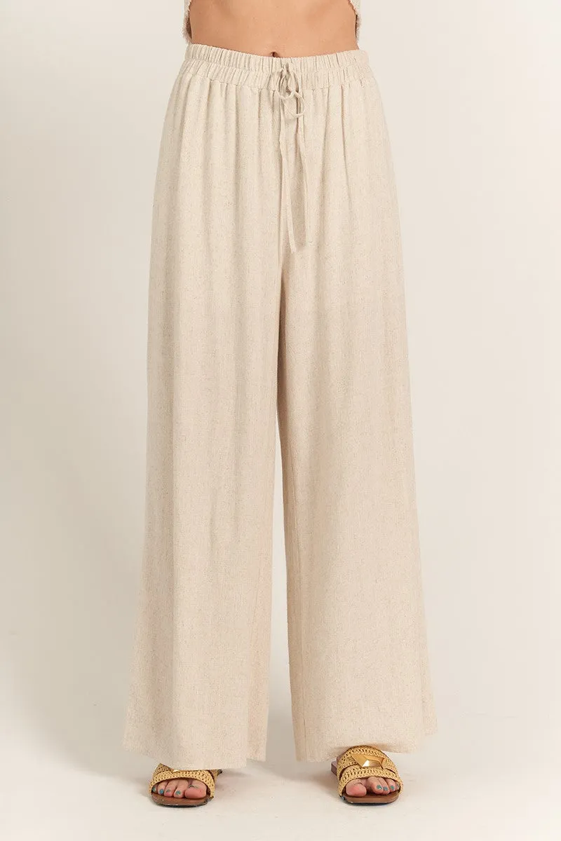 "QUICK TO LISTEN" WIDE LEG PANTS