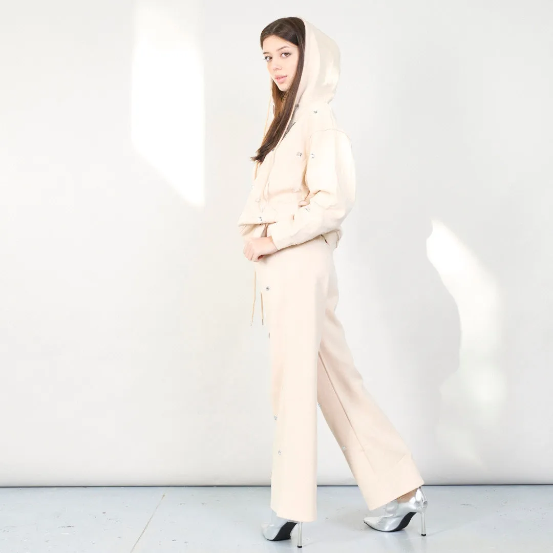 Rhinestone-embellished hoodie and jogger set wholesale
