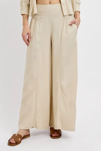 Sandstone Luxe Wide-Legs