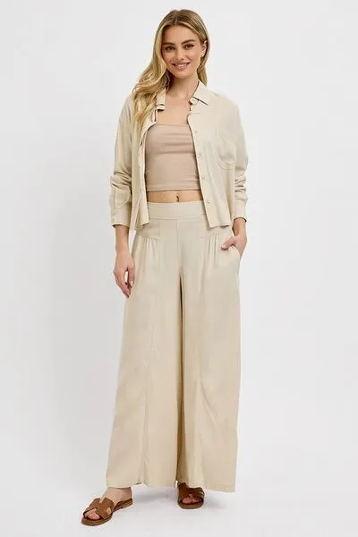 Sandstone Luxe Wide-Legs