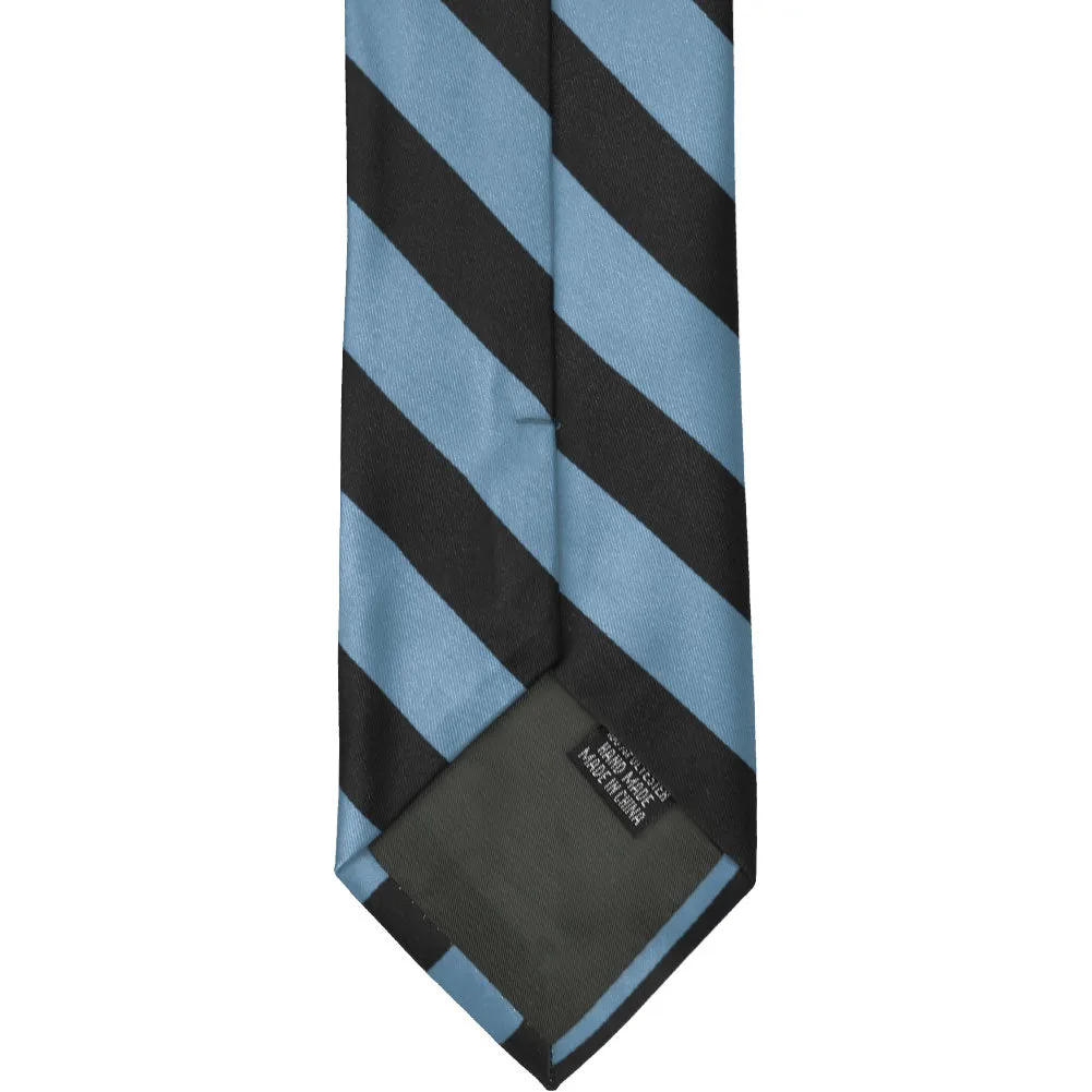 Serene Blue and Black Striped Tie