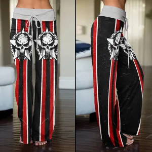 Skull Gocthic Art Women's High-waisted Wide Leg Pants