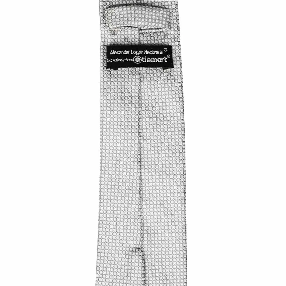 Soft Gray Henry Grain Pattern Slim Necktie, 2.5" Width