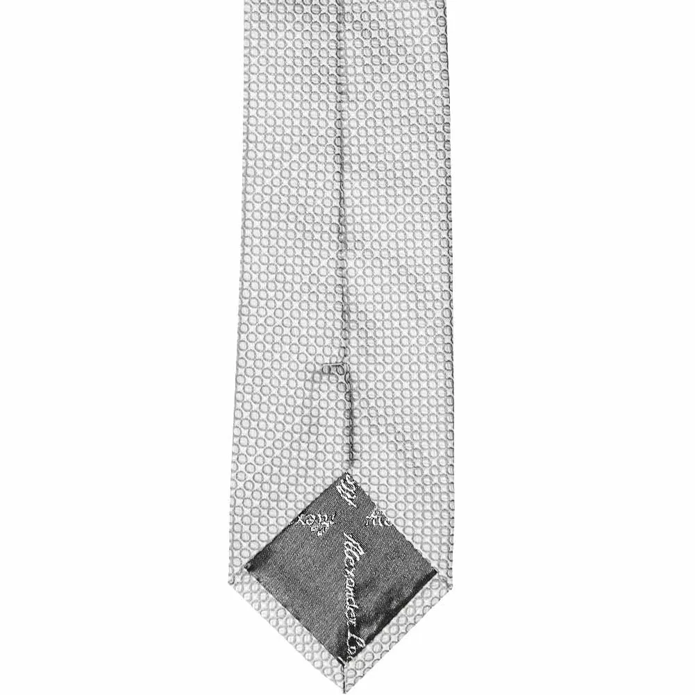 Soft Gray Henry Grain Pattern Slim Necktie, 2.5" Width