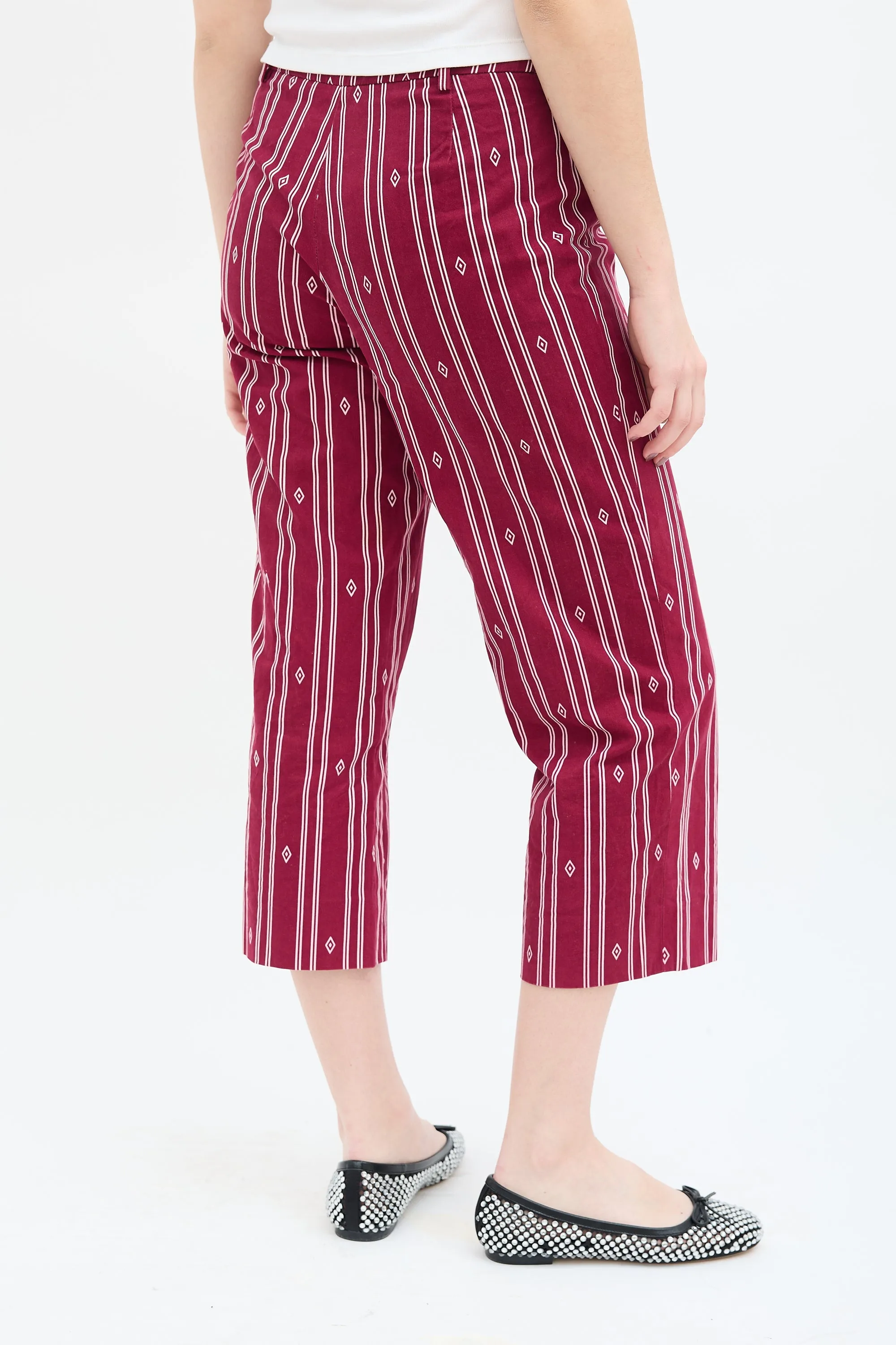 SS 1997 Burgundy Striped Capri