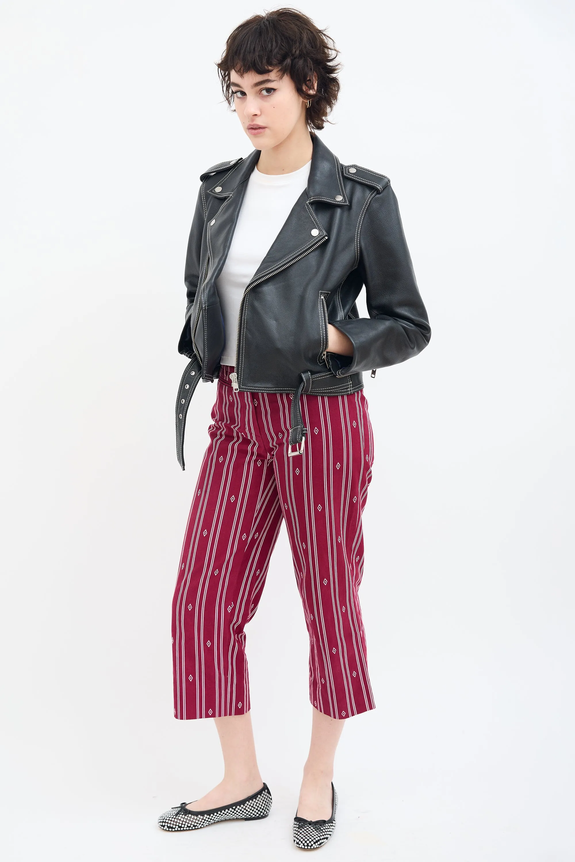 SS 1997 Burgundy Striped Capri