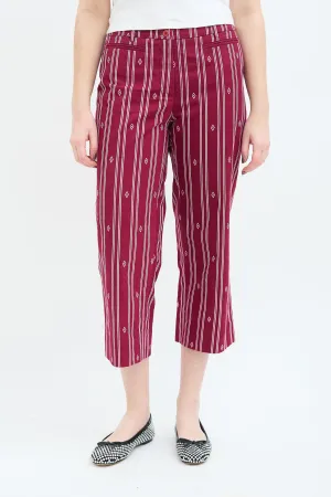 SS 1997 Burgundy Striped Capri