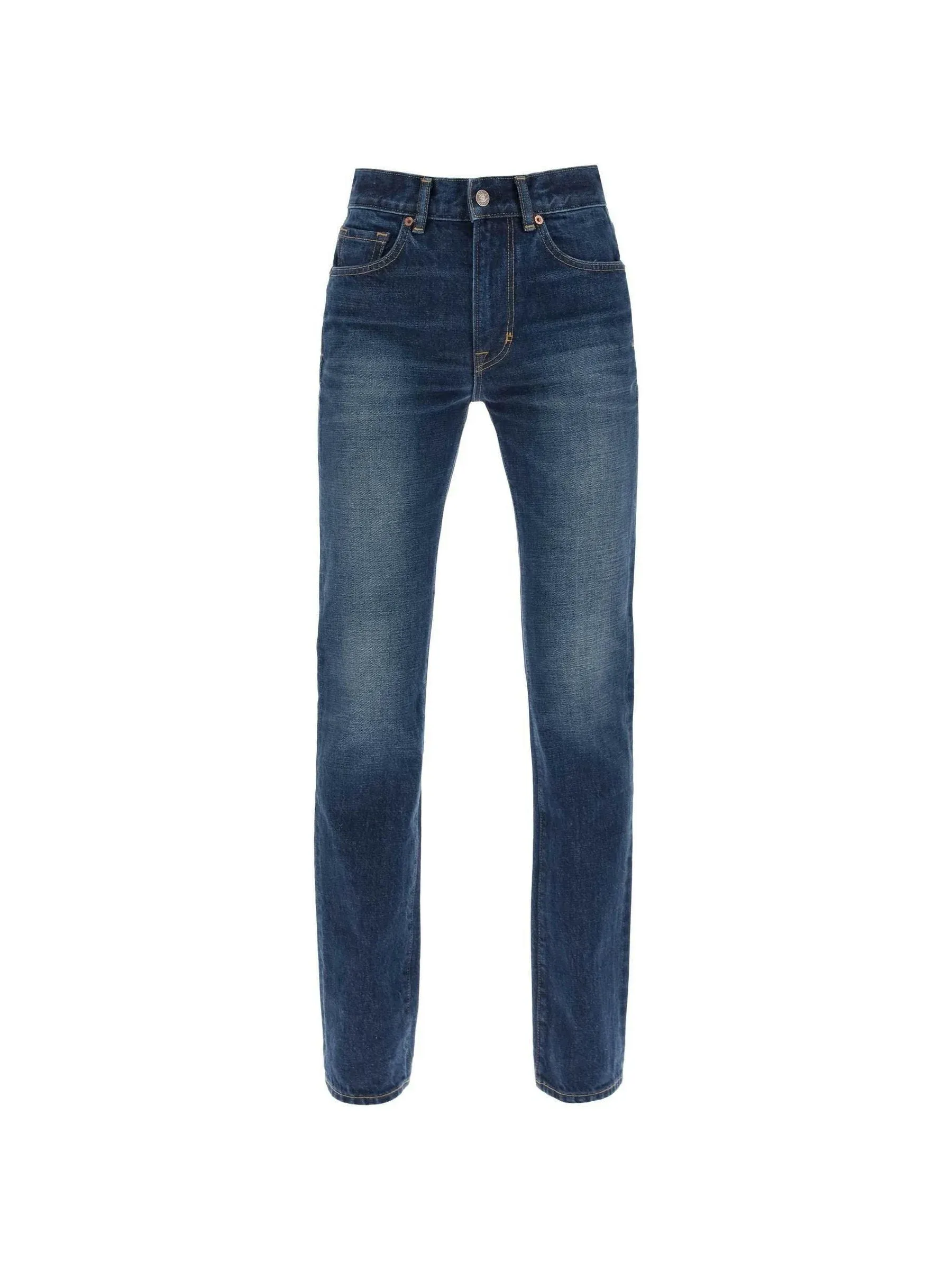 Stone Wash Denim Pants
