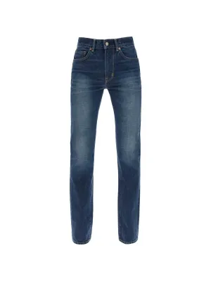 Stone Wash Denim Pants