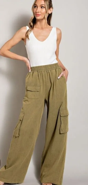 Washed Cargo Pants