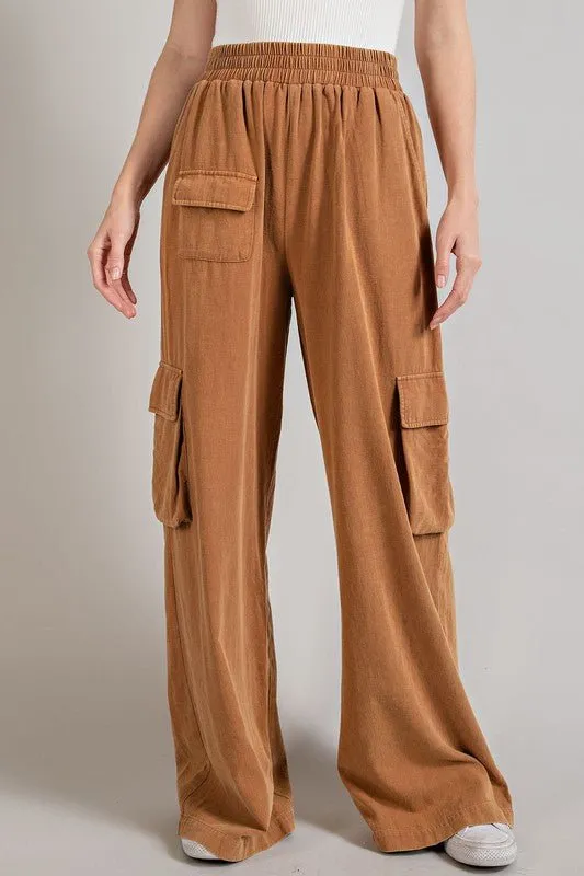 Washed Cargo Pants