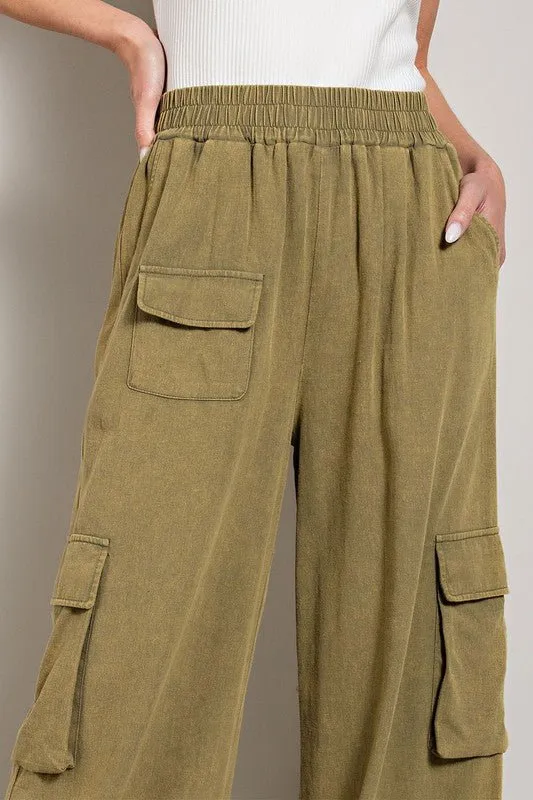 Washed Cargo Pants