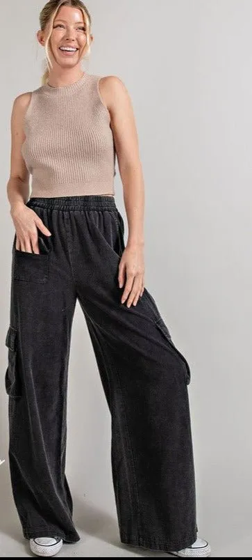 Washed Cargo Pants