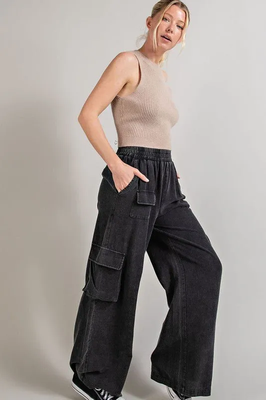 Washed Cargo Pants