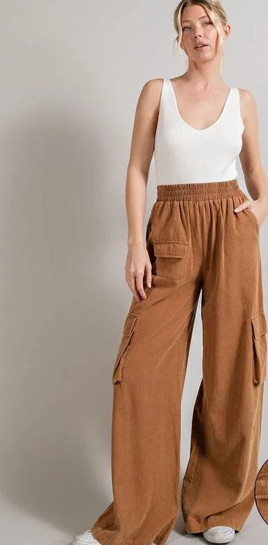 Washed Cargo Pants