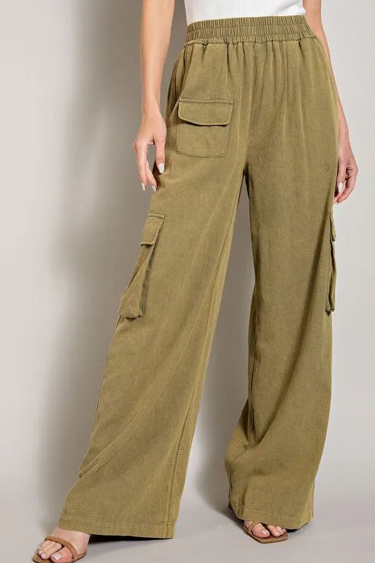 Washed Cargo Pants