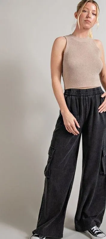 Washed Cargo Pants